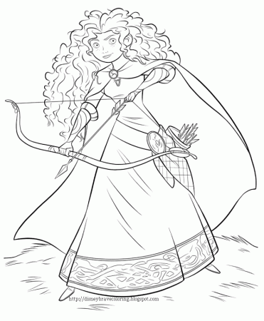 Pixar Movie Brave Coloring Pages And Coloring Pictures Of Merida 
