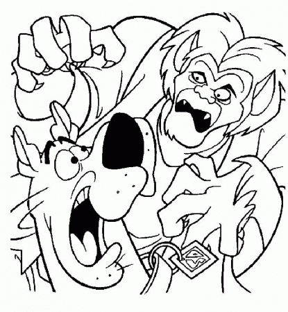 Ghost Coloring Pages scooby doo and the witch's ghost coloring 