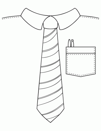 father day tie coloring page | Kids Cute Coloring Pages