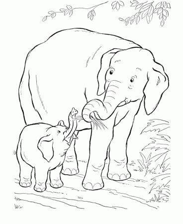 elephant coloring page elephant coloring pages | Inspire Kids