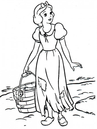 Coloring pages snow white and the seven dwarfs - picture 1