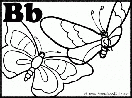 Butterfly Coloring Page 4 : Printables for Kids – free word search 