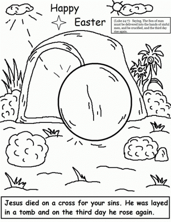 Empty Tomb Coloring Page | Sunday School