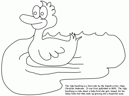 Denmark Ugly Duckling Countries Coloring Pages