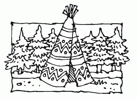 indian teepee Colouring Pages (page 2)
