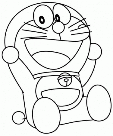 Printable Free Cartoon Doraemon Colouring Pages For Kids & Girls #