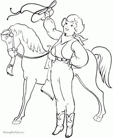 kid picture to color horse