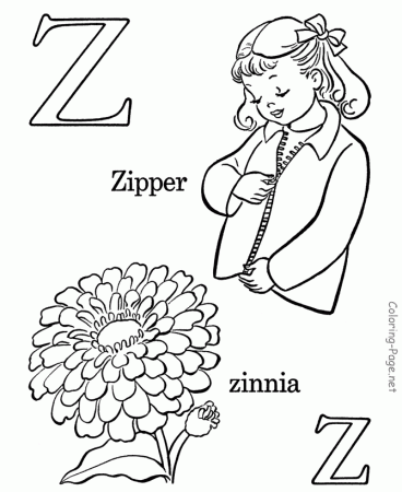 Alphabet coloring page - Letter Z