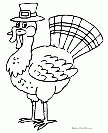 Thanksgiving Turkey Coloring Pages 001