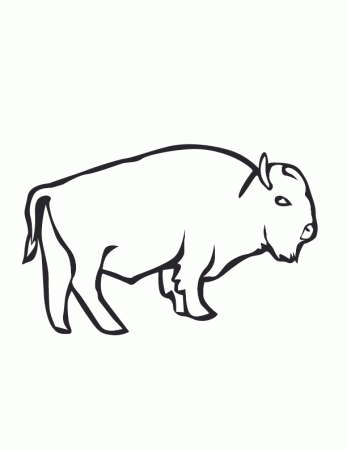 eps 4 bison printable coloring in pages for kids - number 2671 online