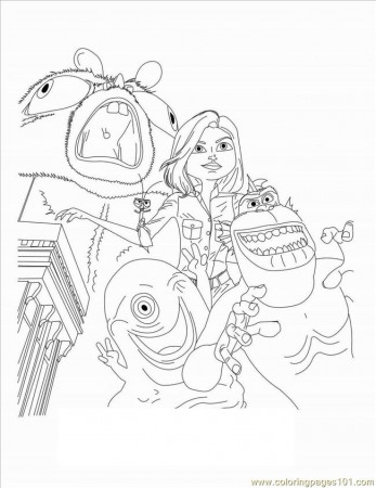 Coloring Pages Monsters Vs Aliens (11) (Cartoons > Monsters Inc 