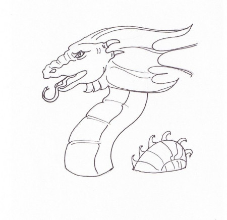 easy-dragons-to-draw-185bq695 - HD Printable Coloring Pages