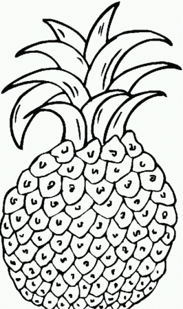 Hawaiian Pineapple Coloring Page Coloringplus 138304 Free Hawaiian 