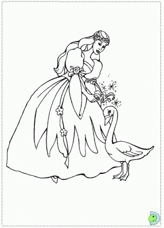 Free Sheets Barbie of Swan Lake Coloring Pages For Kids | coloring 