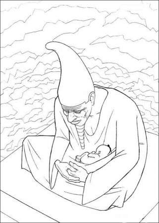 Páginas para colorir o KIRIKOU - Kiriku e sua mãe