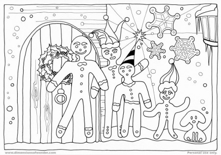 Gingerbread Man Coloring Pages - Coloring For KidsColoring For Kids