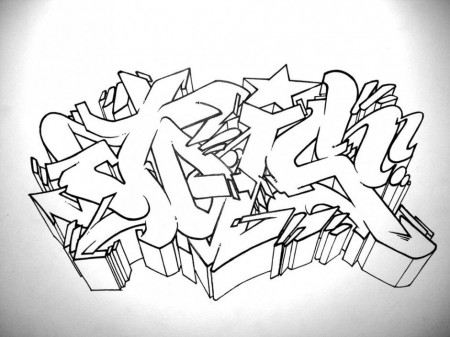 Written In Graffiti Sarah Colouring Pages Graffiti Coloring 193873 