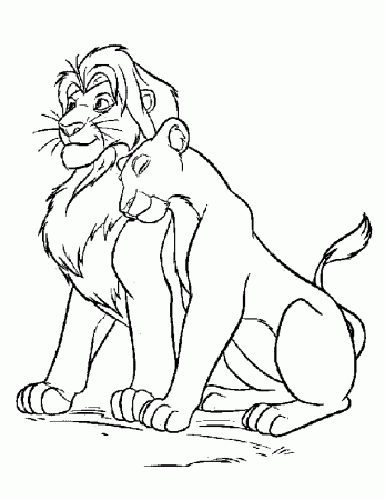 coloring pages - Cartoon » The Lion King (189) - Mufasa and Sarabi