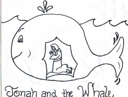 jonah and the Whale Colouring Pages