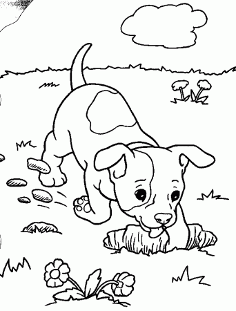 little puppy Colouring Pages (page 2)