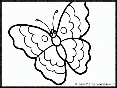 Butterfly Coloring Page 1 : Printables for Kids – free word search 