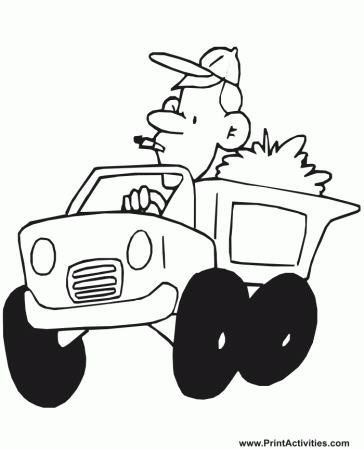 Pickup Truck Coloring Page | Free Coloring Sheet | Farm Truck