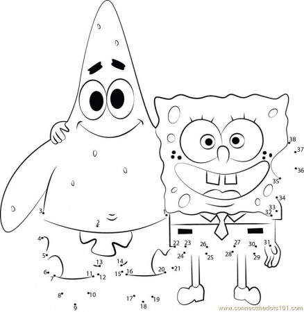 Connect the Dots Spongebob Friend (Cartoons > Spongebob) - dot to 