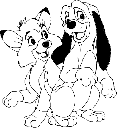 The Fox and the Hound coloring pages | Disney coloring page