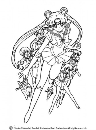 SAILOR MOON coloring pages - Sailor Saturn in her original uniform