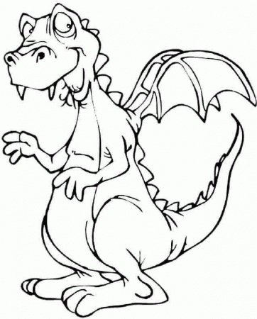 Funny Dragon Printable Coloring Pages For Kids & Boys #