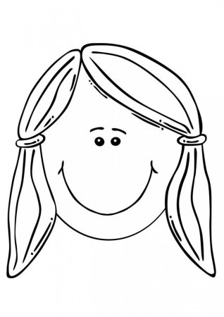 Coloring page Girl's face - img 17105.
