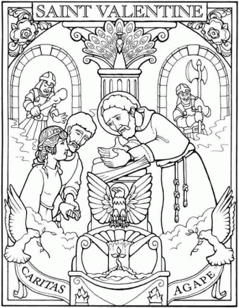 Christian Valentine Coloring Sheets Free For Kids & Girls - #