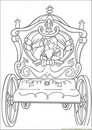 Coloring Pages Cinderellas Wedding Cart (Cartoons > Cinderella 