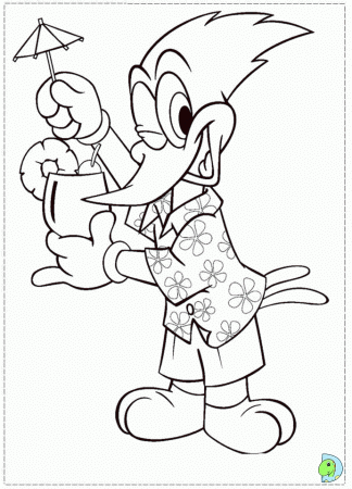 Woody Woodpecker Coloring page- DinoKids.