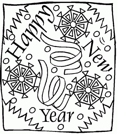 New Year Coloring Pages (12) - Coloring Kids