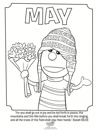 May Coloring Page - Isaiah 55:12 | Whats in the Bible
