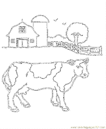 Coloring Pages Animal 003 (Mammals > Cow) - free printable 
