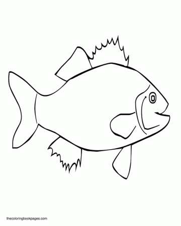 Simple fish - Fish coloring book pages