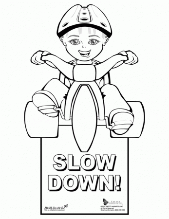 Bicycle Safety Coloring Sheets Printable