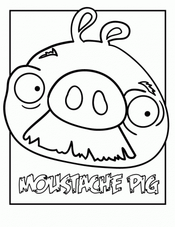 Coloring Page Angry Birds (PIG) For Kids | Print And Coloring Page 