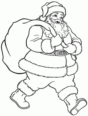Coloring Pages Christmas Santa Claus Free For Kids 3980#