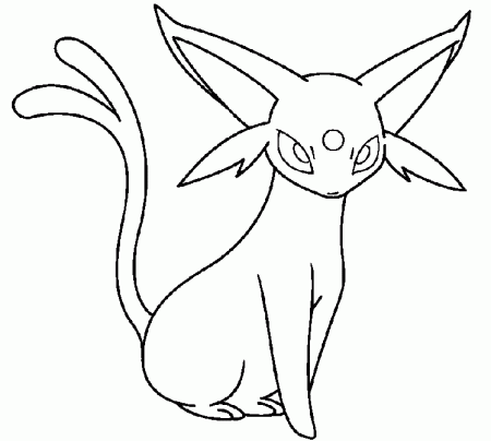 eevee and espeon Colouring Pages
