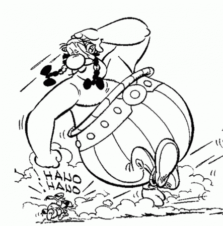 Obelix Running Coloring Coloring Pages - Obelix Coloring Pages 