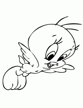 Tweety Bird Flying Coloring Page | Free Printable Coloring Pages