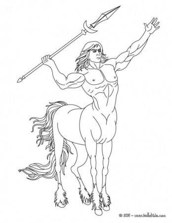 Centaur Greek Mythology Coloring Page Source Creature Sphinx Photo 