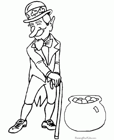 Related Pictures Pot Of Gold Rainbow St Patrick S Coloring Pages 