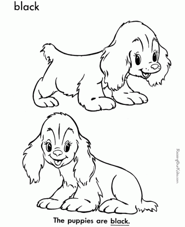 puppy dog sheets to print and color too