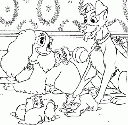 Lady And The Tramp Coloring Pages | Coloring Pages