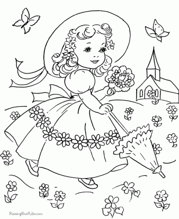 Easter Dress Coloring Page