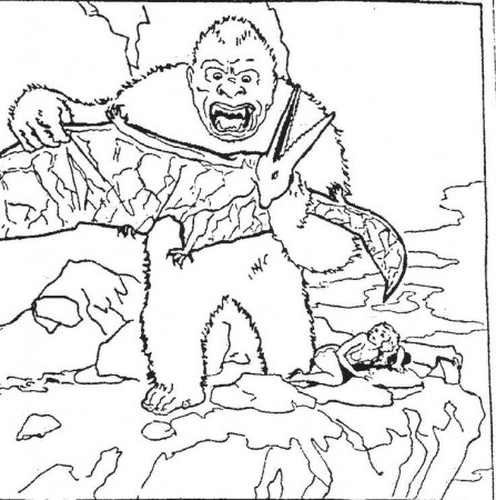 King Kong Furious Coloring Page | Kids Coloring Pages